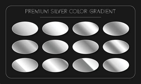 Luxury Silver Gradient Colour Palette Catalog Samples In Rgb Or Hex