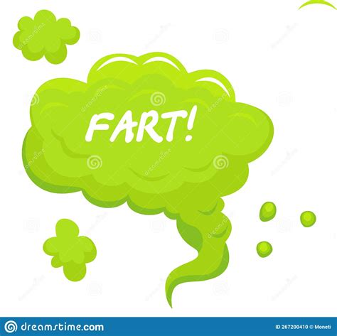 Green Cartoon Cloud of Gas with Comic Style Text . Green Toxic Fart ...