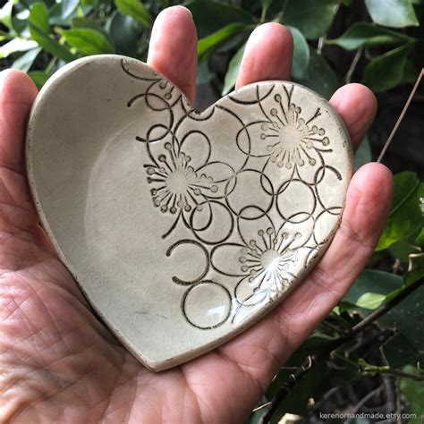 Heart Shaped Ring Dish Heart Shaped Ring Holder Ceramic Etsy