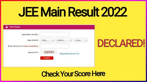 JEE Main Result 2022 OUT LIVE JEE Mains Session 2 Results DECLARED