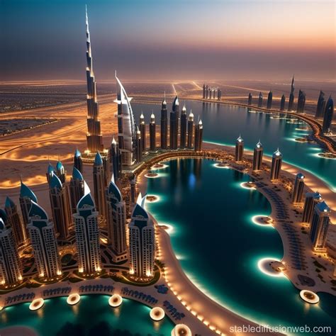 3D Map of Dubai | Stable Diffusion Online