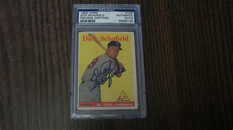 Dick Schofield Autograph Signed Topps Card St Louis