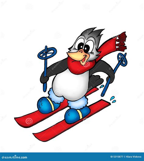 Skiing Penguin Royalty Free Stock Photography Image 5315877