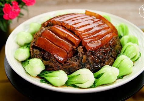 Braised Pork Belly With Preserved Mustard Green Chinese Cuisine