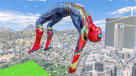 GTA 5 Spider Man Falling Off Highest Buildings GTA 5 Funny Moments