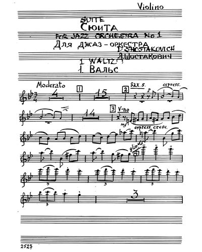 Jazz Suite No1 Sheet Music By Dmitri Shostakovich Nkoda