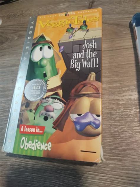 VEGGIETALES JOSH AND The Big Wall VHS Tape 2002 Lesson Christian EUR 4