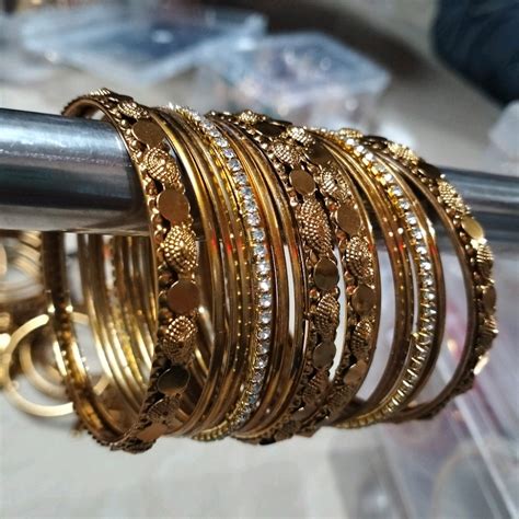 Round Plain Golden Imitation Artificial Bangle Set At Rs 45 Set In Mumbai