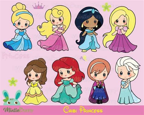 Cute Princess Clipart Princess Clipart Princess Chibi Etsy Chibi