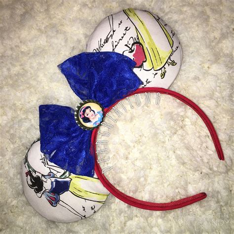 Snow White Minnie Ear Headband Disney Inspired Done By Me Follow Me On Instagram D Earcreations