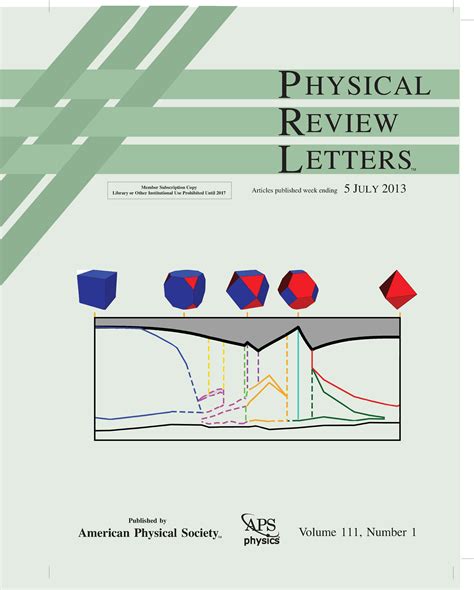 Physical Review Letters II