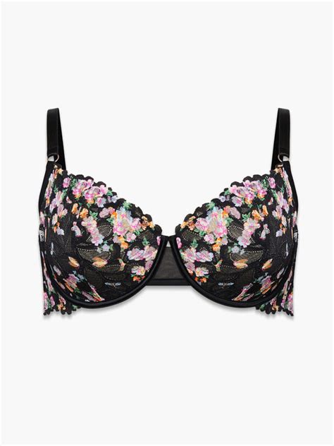 Savage Not Sorry Unlined Lace Balconette Bra In Black Multi Savage