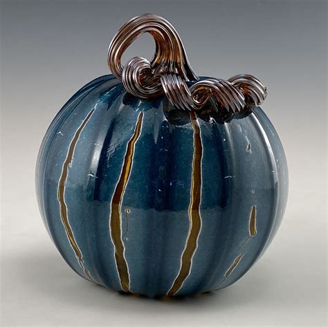 Fantasy Crackle Pumpkins — Leonoff Art Glass