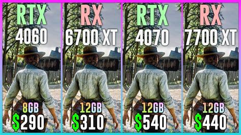 Rtx 4060 Vs Rx 6700 Xt Vs Rtx 4070 Vs Rx 7700 Xt Test In 15 Games Youtube