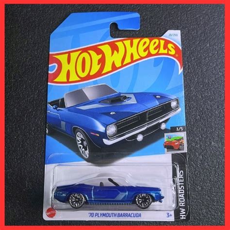 Hot Wheels Plymouth Barracuda 1970 Blue Model Shopee Malaysia
