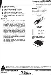 Ua Ckte Datasheet Positive Voltage Regulators