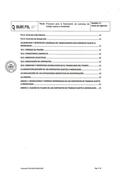 Sunafil Resolución N° 071 2016 Aprueban Protocolo N° 03 2016