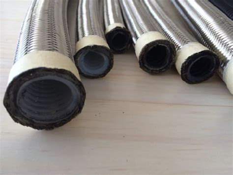 Flexible Corrugated PTFE 304 Stainless Steel Wire Braid SAE100 R14