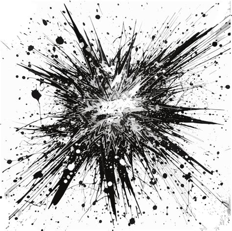 Premium Vector Black Ink Drawing Of A Splash