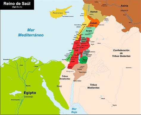 Reino Judío De Saúl S Xi Ac Mapas Históricos Geografia Mapa