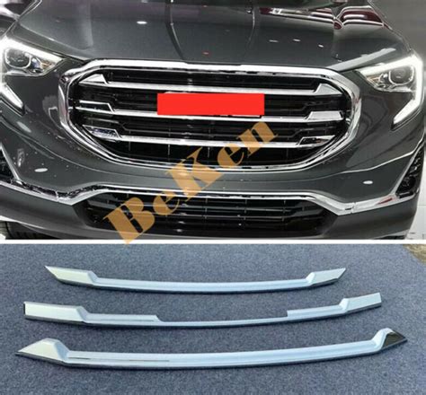 For 2018 2020 Gmc Terrain Abs Chrome Grille Overlay Front Grill Trim