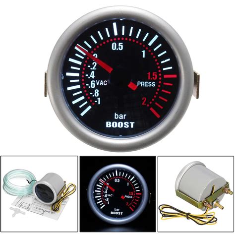 2 Inch 52mm Universal Car LED Digital Smoke Len 12V 2A Boost Bar Gauge