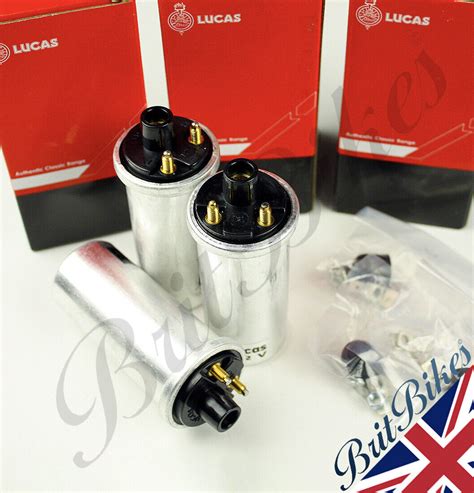 Triumph T160 Trident Set Of 3 Genuine Lucas 6v Ignition Coil 60 4223