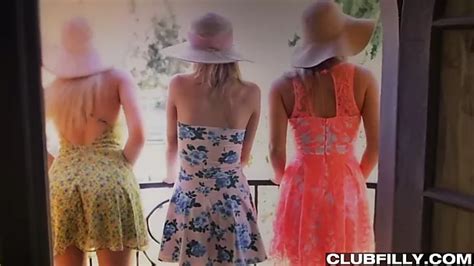 Pajama Party Ends Up With Crazy Threesome Lesbian Anal Sex