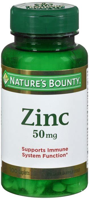 Natures Bounty Zinc Chelated Tablet Mg Count