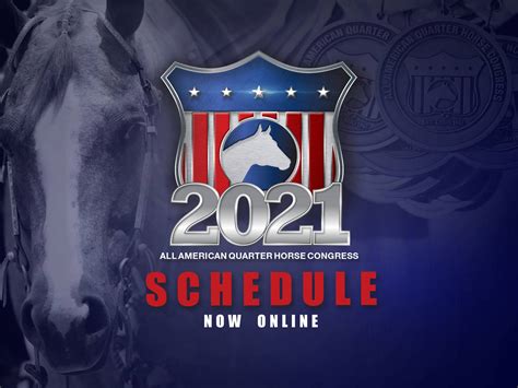 2021 All American Quarter Horse Congress Horse Show Schedule Released :: All American Quarter ...