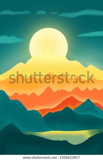 Landscape Design Digital Art Nature On Stock Illustration 2206622857 ...