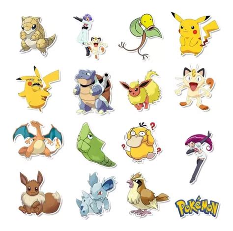 Set Estampas Pokemon Ash Rocket Pikachu Calcomanias En Venta En