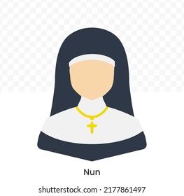 Vector Illustration Nun Avatar Color On Stock Vector Royalty Free