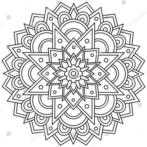 An Abstract Black And White Circular Design In The Shape Of A Flower