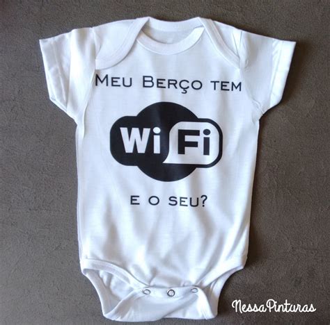 Body bebê divertido WiFi no Elo7 excluido Nessa Pinturas 5D3901