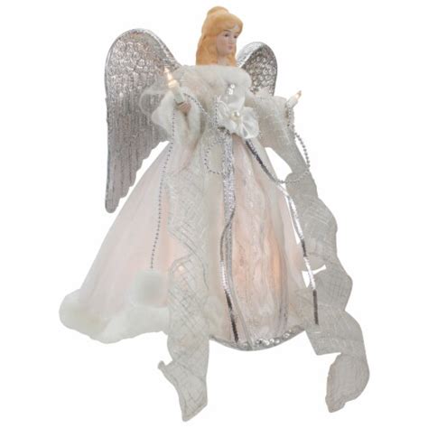 Northlight Lighted Angel With Wings Christmas Tree Topper 12 Silver