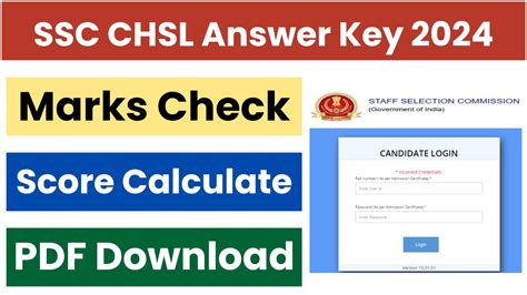 Ssc Chsl Answer Key 2024 Outf For Tier 1 Exam Download Question Paper