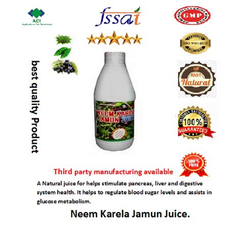 Aci Neem Karela Jamun Juice Packaging Type Bottle Packaging Size 5001000 Ml At Rs 75bottle