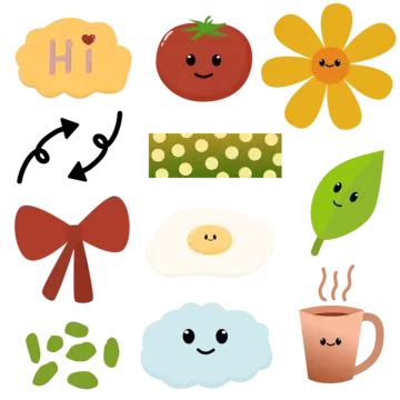 Cute Digital Stickers PNG Transparent Images Free Download | Vector ...