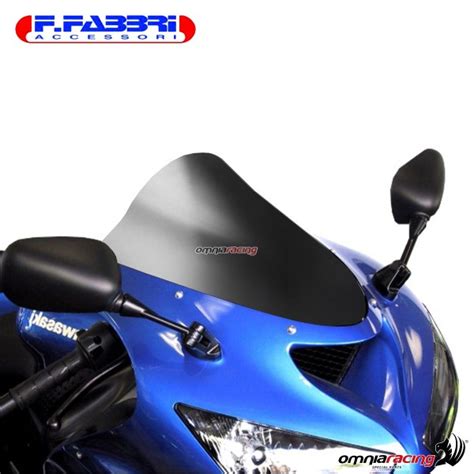 Fabbri Double Bubble Matt Black Bi Satin Windshield For Kawasaki