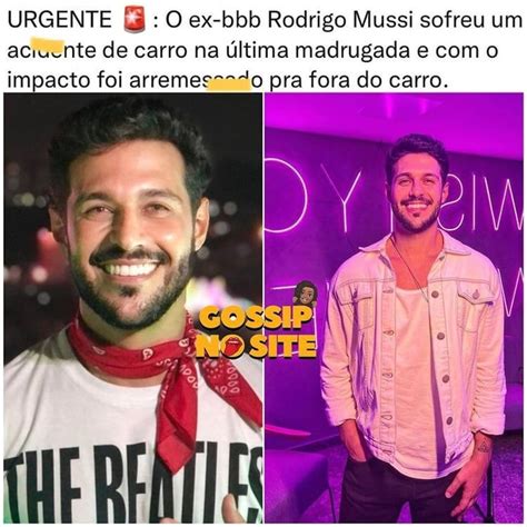 URGENTE O ex bbb Rodrigo Mussi sofreu um acivente de carro na última