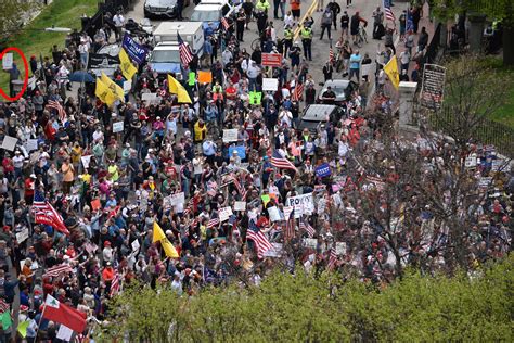 Protest outside the State House today... Can't tell if this guy's
