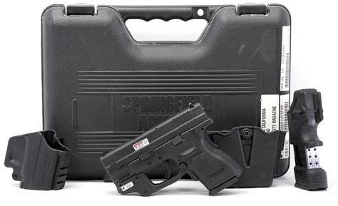 Springfield Armory Xd 9 Subcompact 9mm Pistol Used In Good Condition With Box Crimson Trace Laser