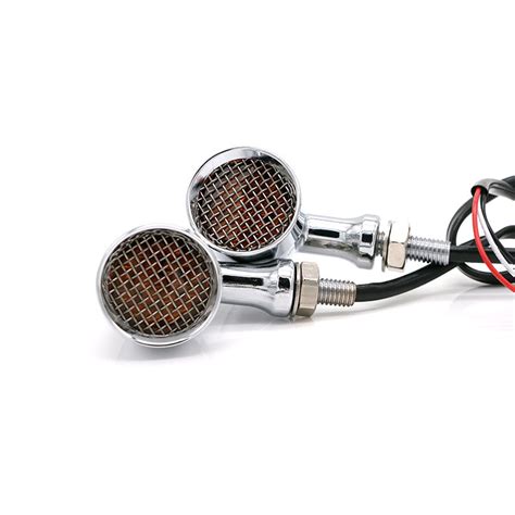 Indicateurs Led Chrome Et Fum E Grille Choppershop