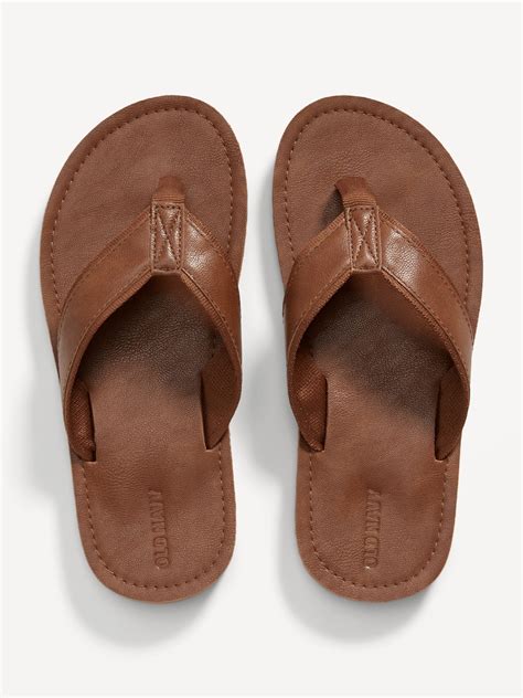 Faux Leather Flip Flop Sandals For Boys Old Navy