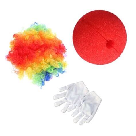 3 Pcs Farbige Perücken Clown Cosplay Kostüm Karnevalspartykostüm eBay