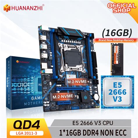 Huananzhi Carte Mère Qd4 Lga 2011 3 Avec Intel Xeon E5 2666 V3