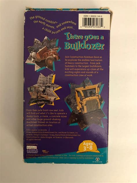 There Goes a Bulldozer VHS 1994-TESTED-RARE VINTAGE COLLECTIBLE-SHIPS N ...