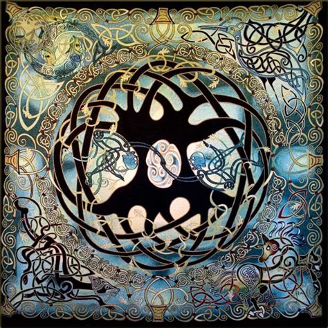 Celtic Tree Of Life Mandala Fine Art Tapestry Keltic Designs By Jen