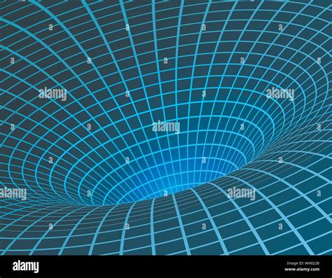 Wormhole Singularity And Event Horizon Warp Space And Time Digital